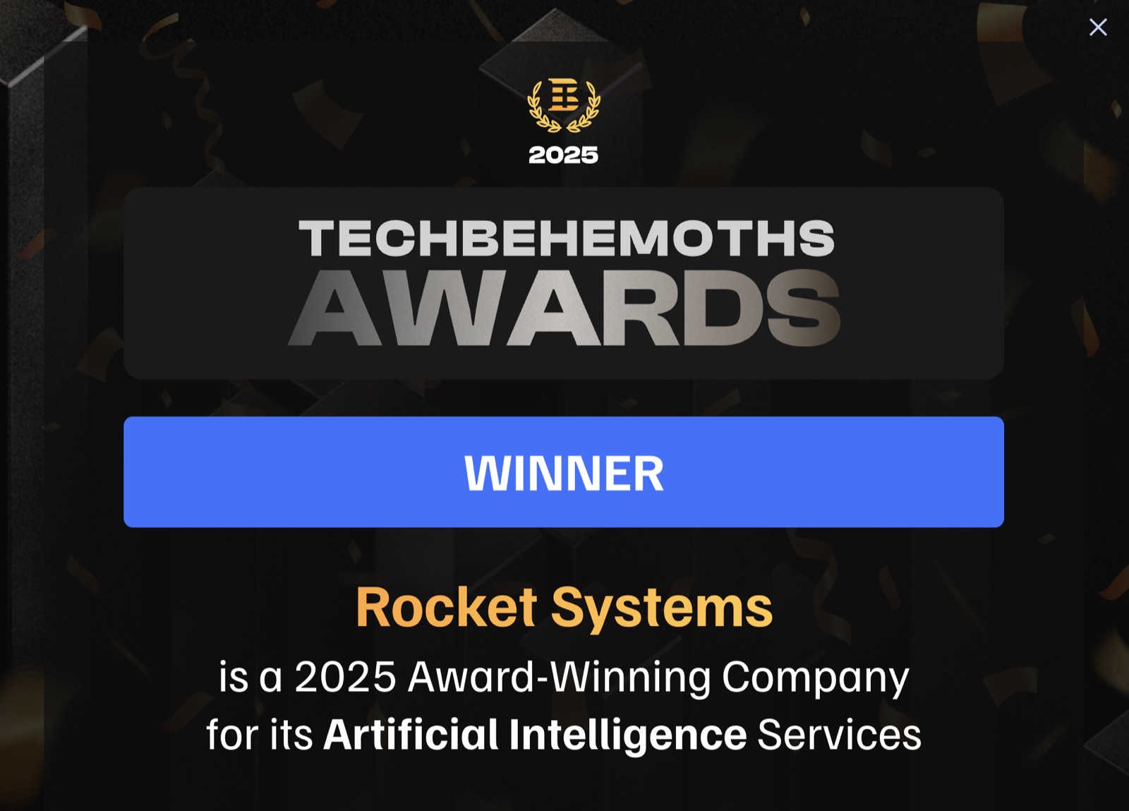 Rocket Systems — TechBehemoths 2025 Artificial Intelligence Award winner, Sacramento, California