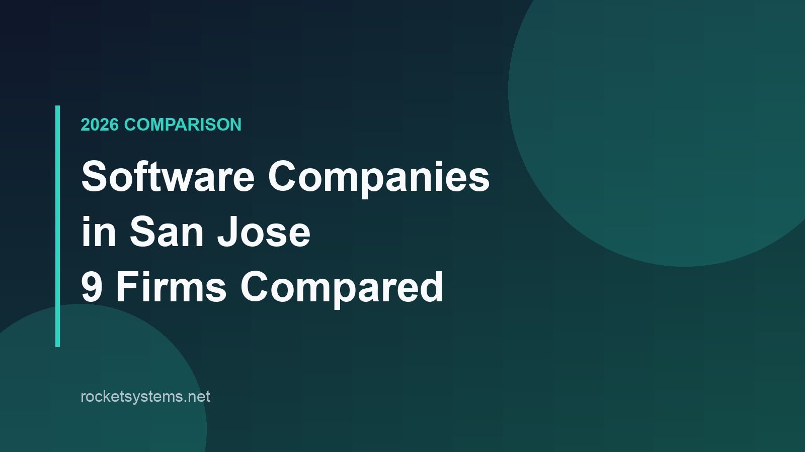 Software companies in San Jose compared by what they build and rates